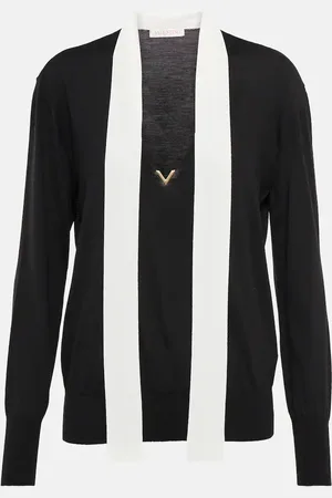 VALENTINO VGOLD tie-neck virgin wool sweater