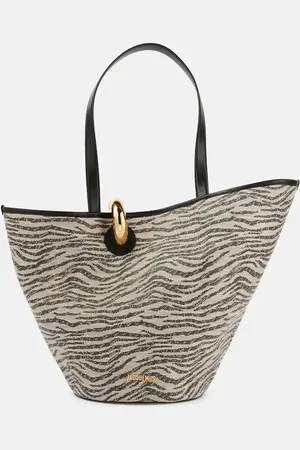 Jacquemus Le Bambola leather-trimmed tote bag
