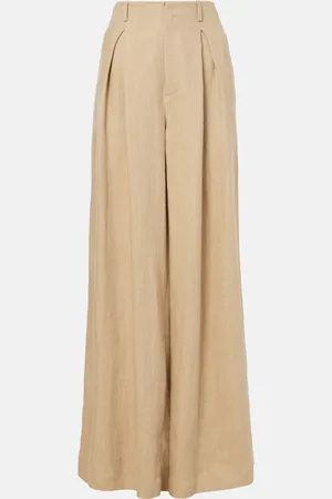 Ralph Lauren Greer silk and linen wide-leg pants