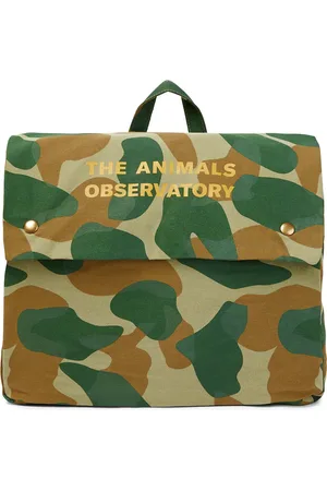 The Animals Observatory Printed cotton twill backpack