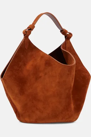 Khaite Lotus Mini suede tote bag
