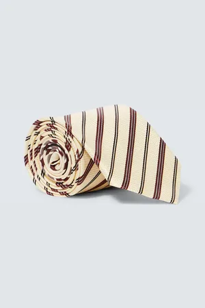 DRIES VAN NOTEN Printed silk tie