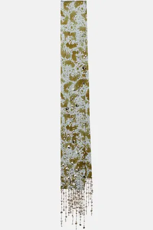 DRIES VAN NOTEN Embellished silk scarf