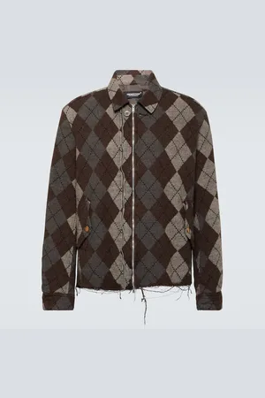 UNDERCOVER Argyle wool-blend blouson jacket