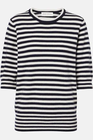 EXTREME CASHMERE NÂ°63 Well striped cashmere-blend top