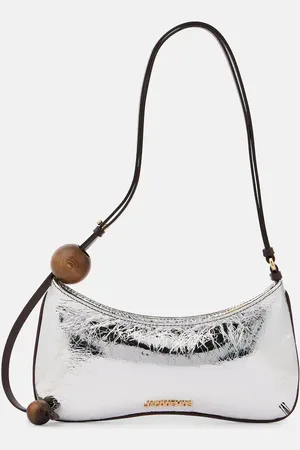 Jacquemus Le Bisou Perle metallic leather shoulder bag