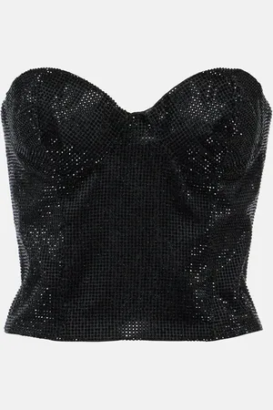 Costarellos Gabra crystal-embellished bustier top