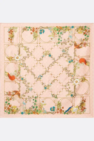 Gucci GG floral silk scarf