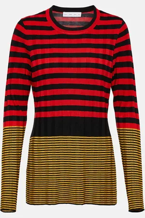 Proenza Schouler White Label Slinky stripe long sleeve sweater