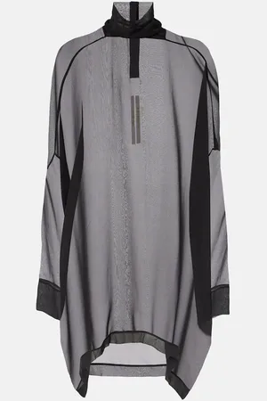 Rick Owens Hollywood sheer silk chiffon top