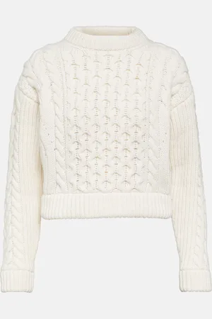 Patou Cable-knit cashmere-blend sweater