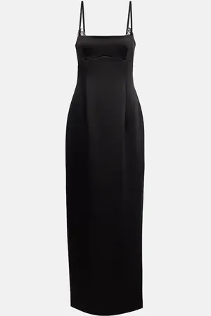 SIR Poppy Column lace-trimmed satin gown