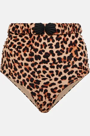 JOHANNA ORTIZ High-rise leopard-print bikini bottoms
