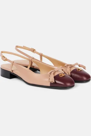 VALENTINO GARAVANI Valet Du Roi leather slingback flats