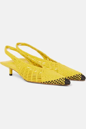 Jacquemus Cubisto Banane 35 leather slingback pumps