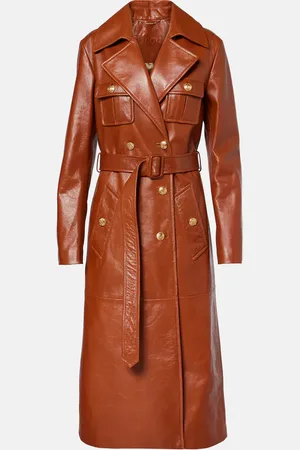 Chloé ChloÃ© Double-breasted belted leather coat