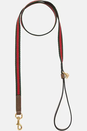 Gucci Web Stripe XS faux leather dog leash
