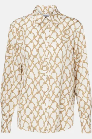 Burberry Printed silk poplin shirt