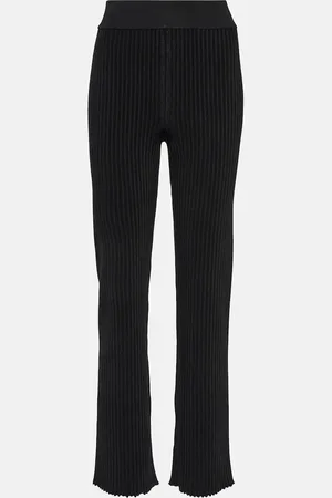 Alaïa AlaÃ¯a Ribbed-knit straight-leg pants