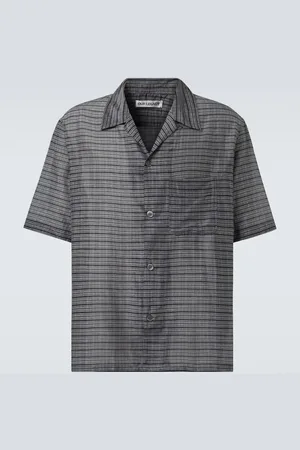 OUR LEGACY Heusen checked cotton and silk bowling shirt