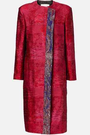 DRIES VAN NOTEN Cotton-blend jacquard coat