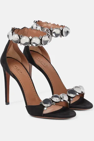 Alaïa AlaÃ¯a La Bombe 110 embellished suede sandals