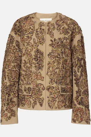 DRIES VAN NOTEN Sequined cotton jacket