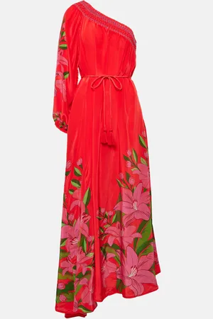 Farm Rio Summer Foliage midi dress