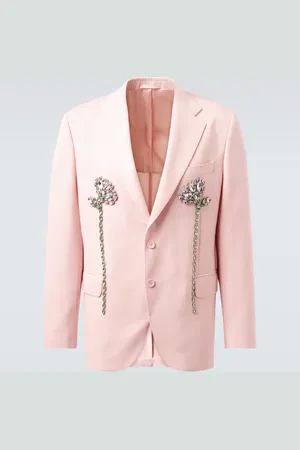 Simone Rocha Floral crystal-embellished blazer