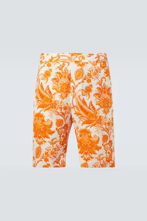 Etro Paisley linen Bermuda shorts