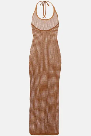 Courrèges CourrÃ¨ges Sheer cotton mesh midi dress