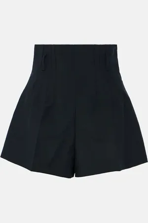 Prada High-rise wool and mohair shorts