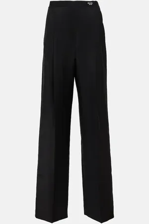 Prada Mohair and wool wide-leg pants