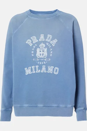 Prada Logo cotton jersey sweatshirt