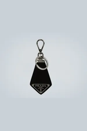 Prada Leather key ring with logo