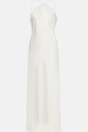 RIXO London Bridal Harlan lace-trimmed satin slip dress