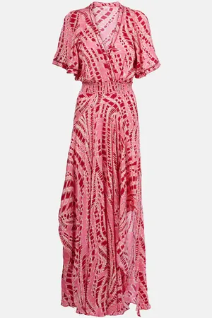 POUPETTE ST BARTH Mabelle printed satin midi dress