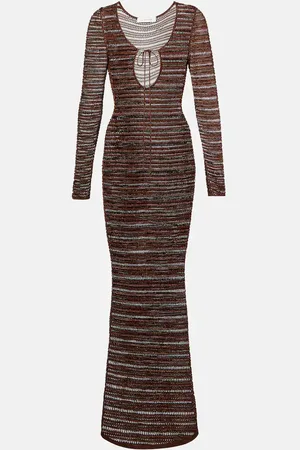 AYA MUSE Open-knit maxi dress