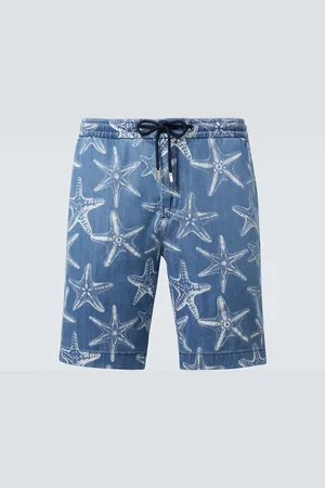 Vilebrequin Printed denim Bermuda shorts