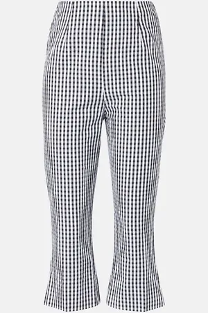 FAITHFULL THE BRAND Gingham cotton poplin capri pants