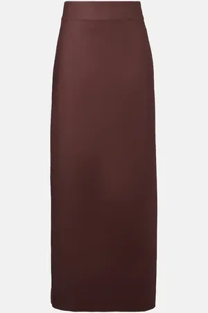 Adriana Degreas Cotton-blend maxi skirt