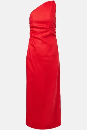 FAITHFULL THE BRAND Jomana one-shoulder linen midi dress