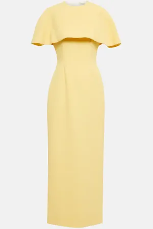 EMILIA WICKSTEAD Elham cape crÃªpe midi dress