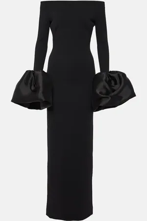 Solace Talia off-shoulder crÃªpe gown