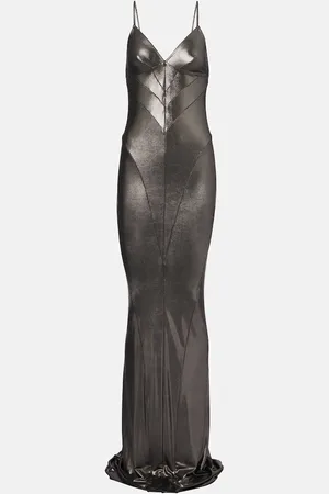 Rick Owens Metallic-effect jersey gown
