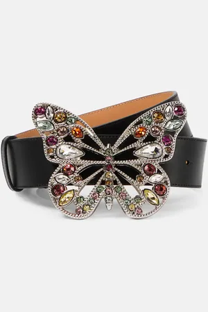 BLUMARINE Embellished leather belt
