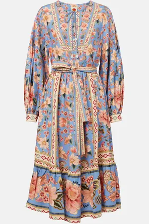 Farm Rio Superbloom Tapestry printed midi dress