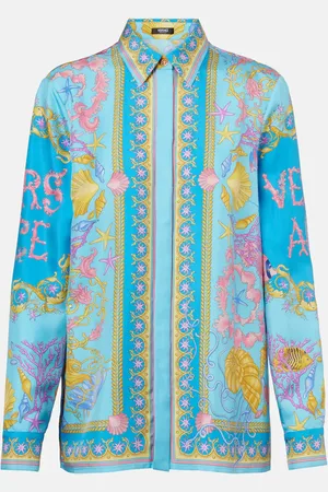 VERSACE Underwater Barocco silk twill shirt