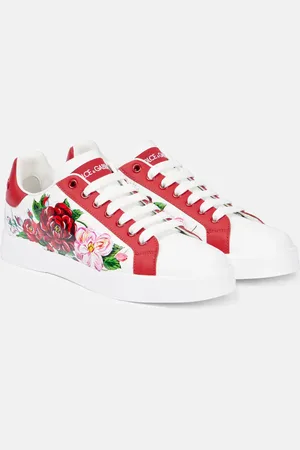 Dolce & Gabbana Floral leather sneakers