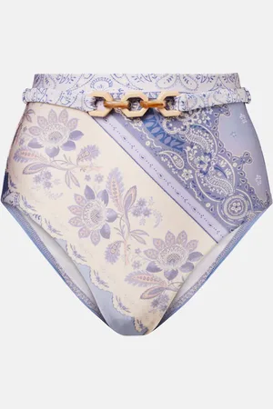 ZIMMERMANN Lucky floral high-rise bikini bottoms
